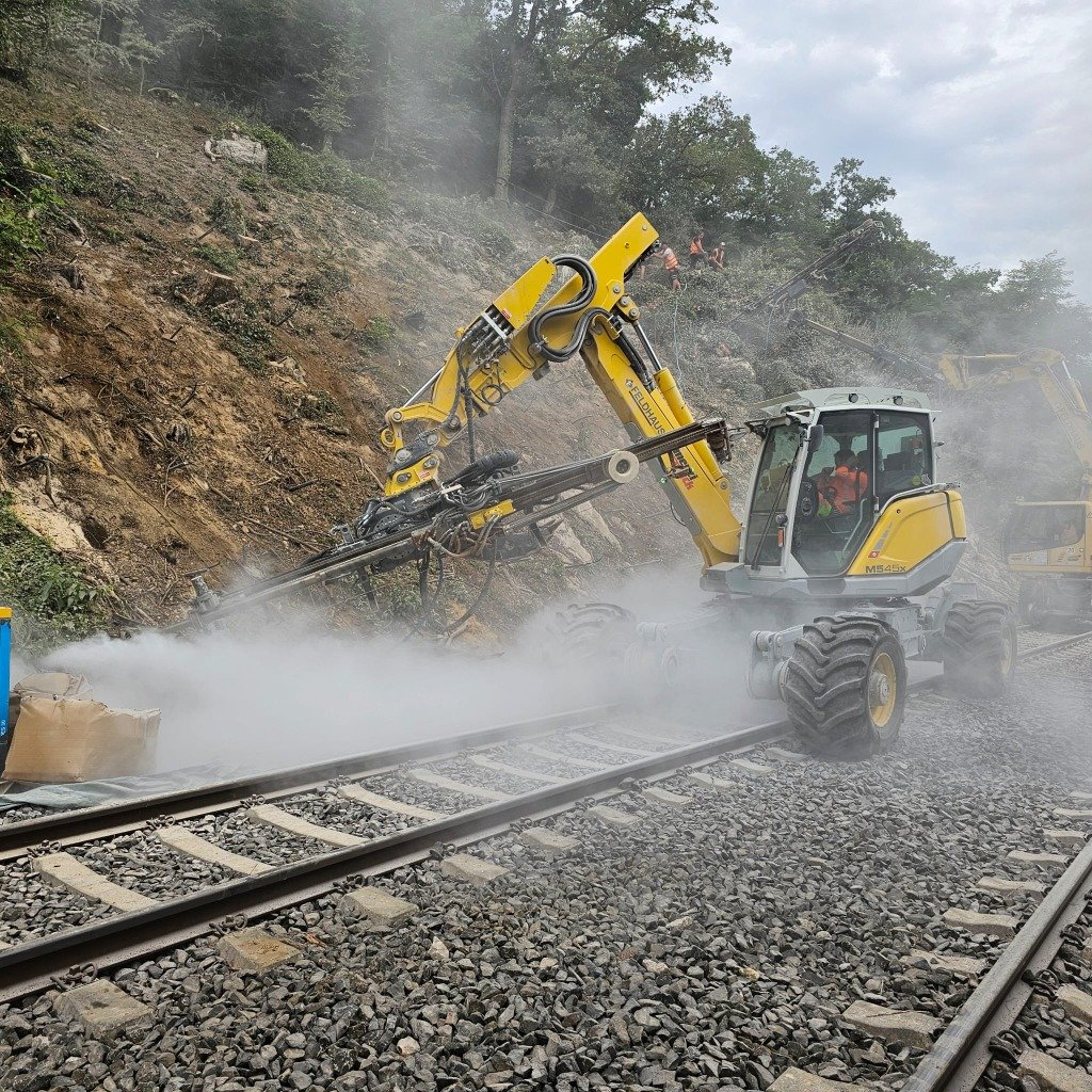 Hangsicherung an Bahntrasse